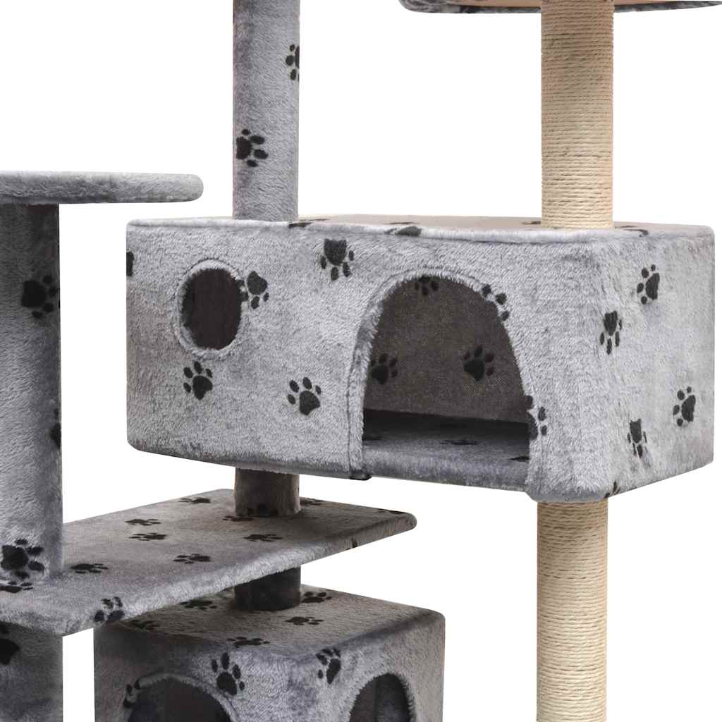 kradsetræ med sisal til katte 125 cm poteprint grå