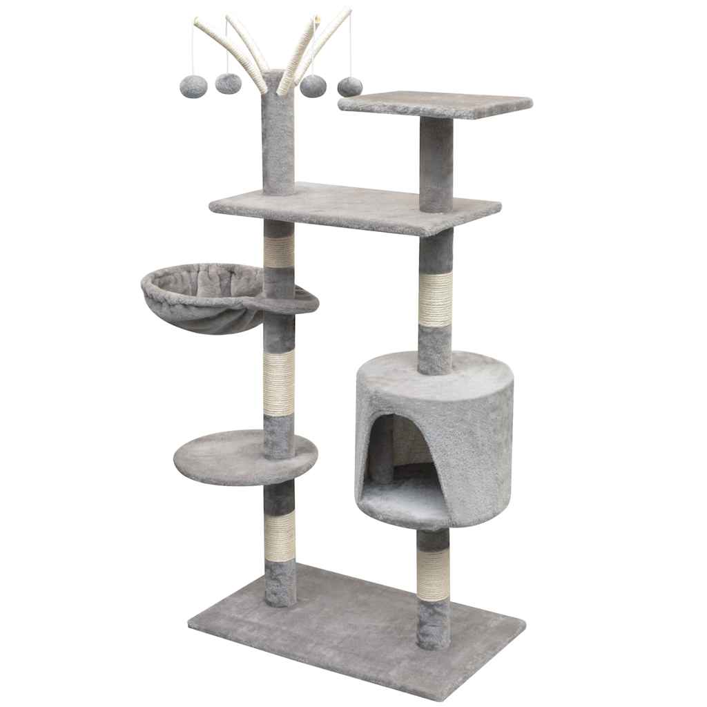 kradsetræ til katte sisal 125 cm grå