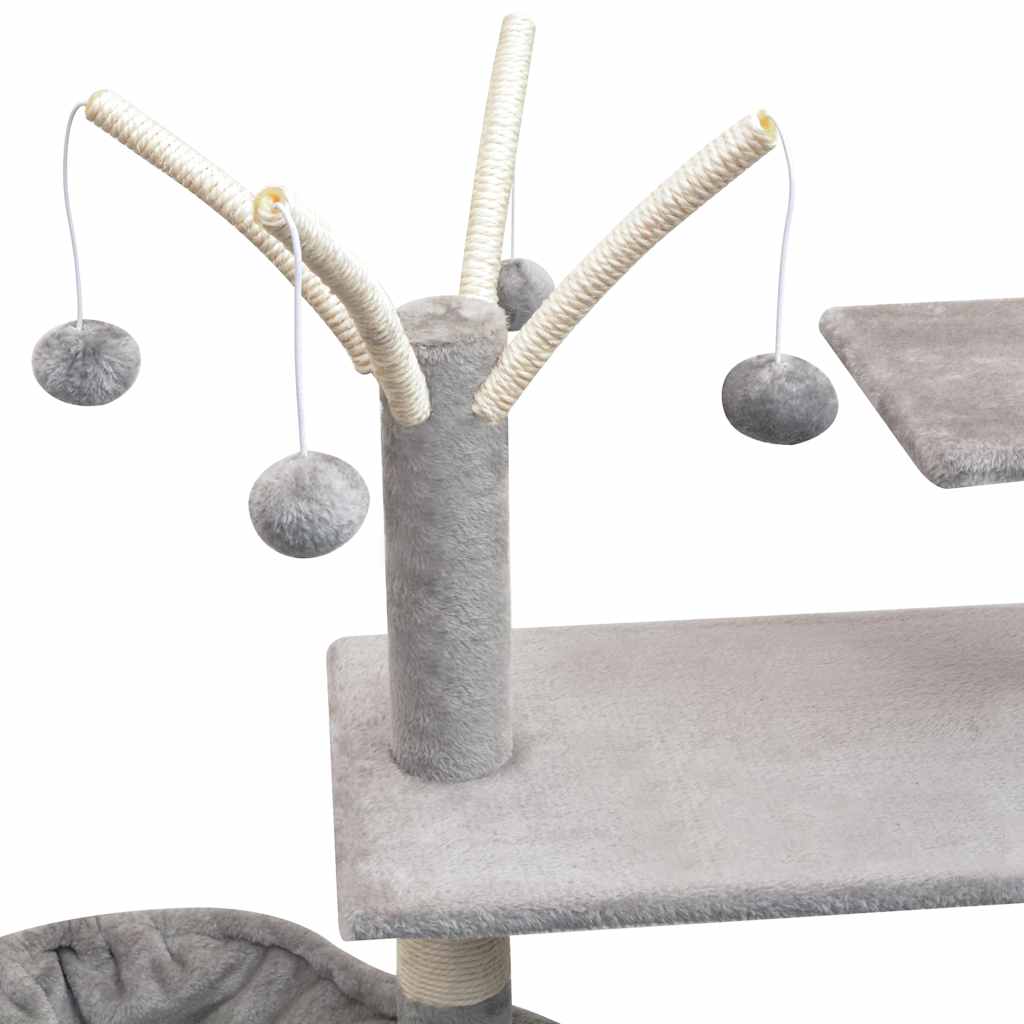 kradsetræ til katte sisal 125 cm grå