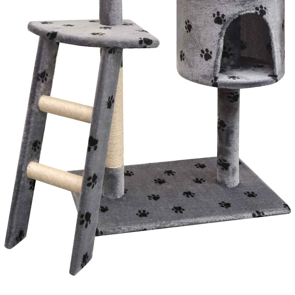 kradsetræ med sisal til katte 150 cm poteprint grå