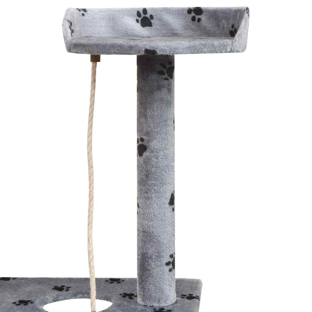 kradsetræ med sisal til katte 150 cm poteprint grå