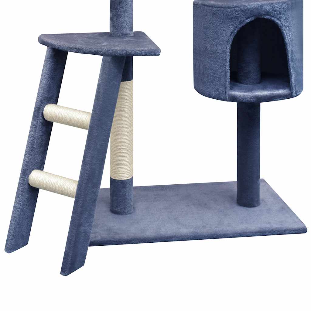 kradsetræ med sisal til katte 150 cm mørkeblå