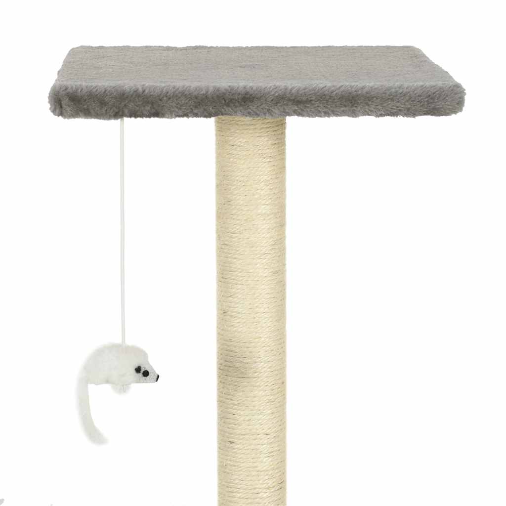 kradsetræ med sisalkradsestolper 95 cm grå