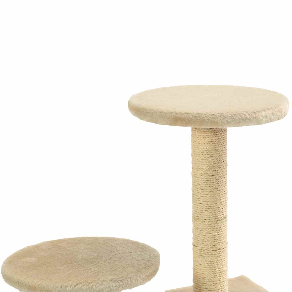 kradsetræ til katte med sisal-kradsestolper 60 cm beige
