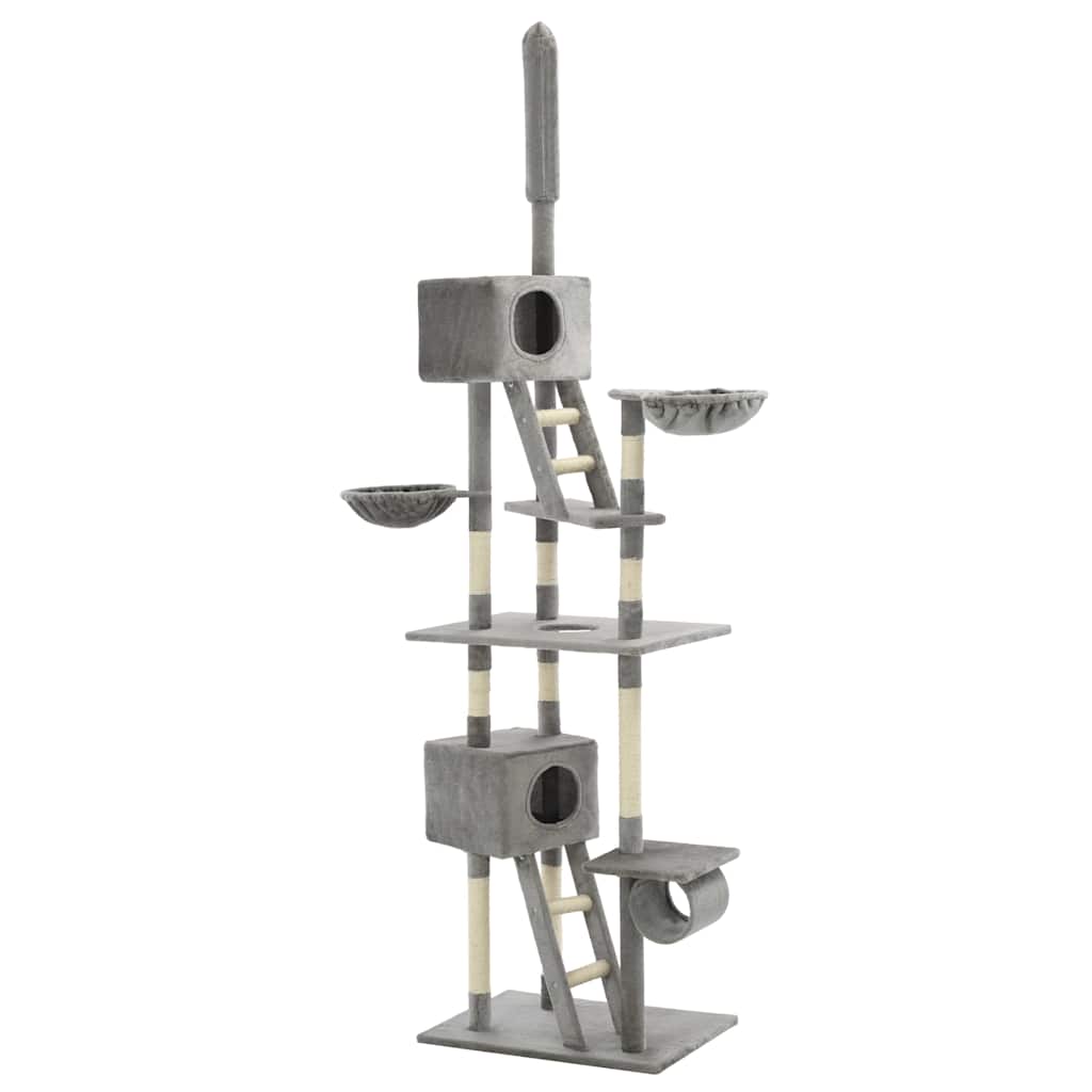 kattetræ med sisalkradsestolper 230-260 cm grå