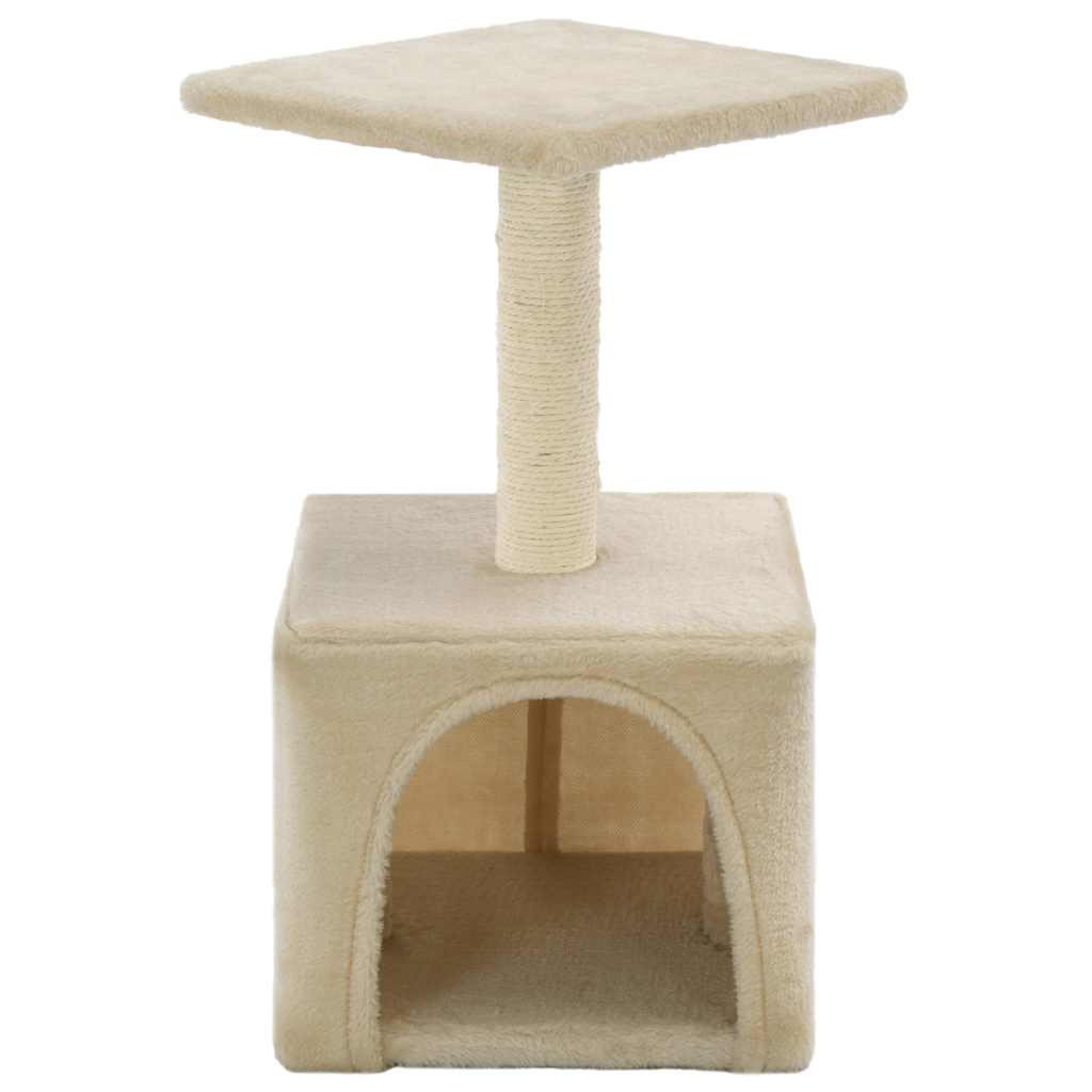 kradsetræ til katte med sisal-kradsestolper 55 cm beige