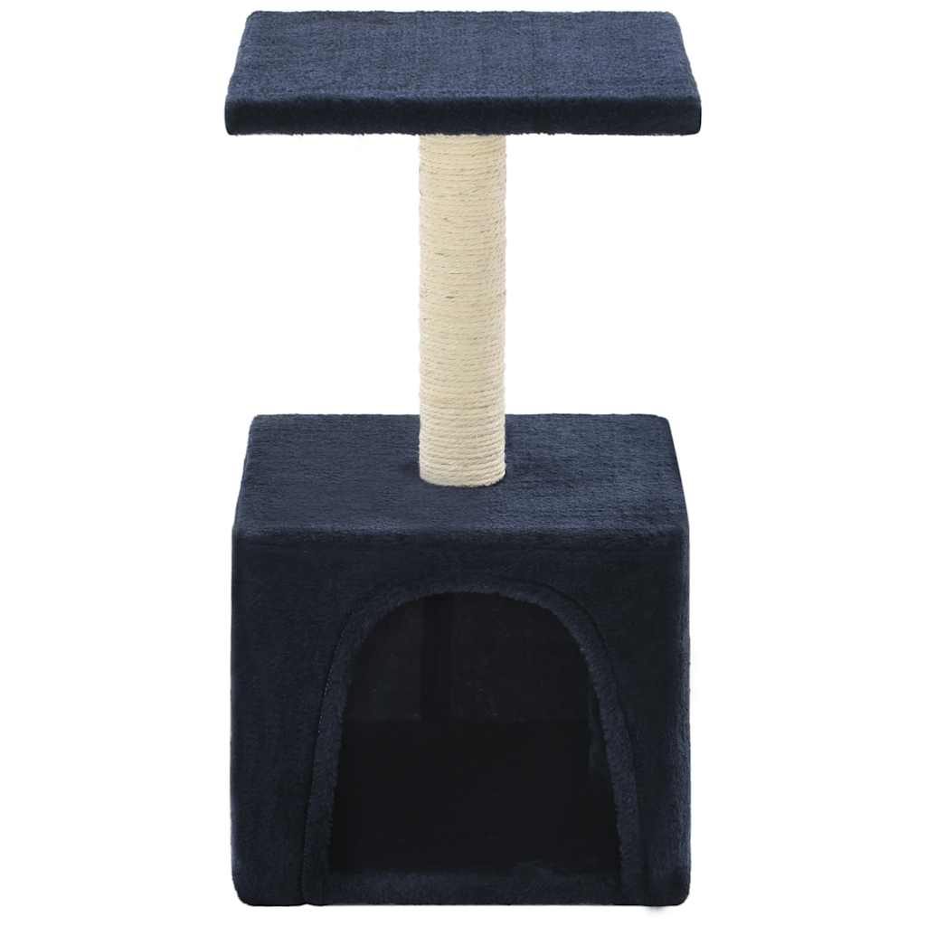 kradsetræ til katte med sisal-kradsestolper 55 cm mørkeblå