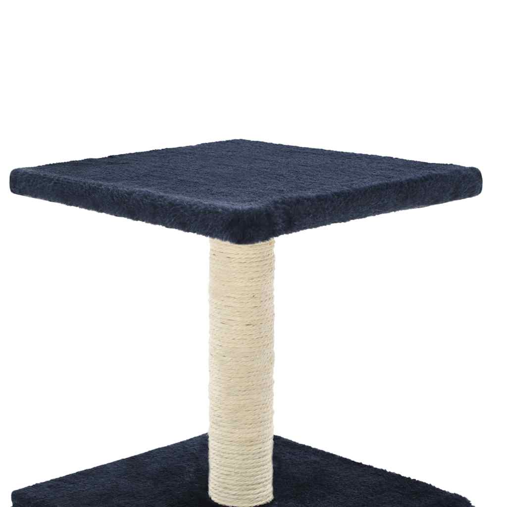 kradsetræ til katte med sisal-kradsestolper 55 cm mørkeblå