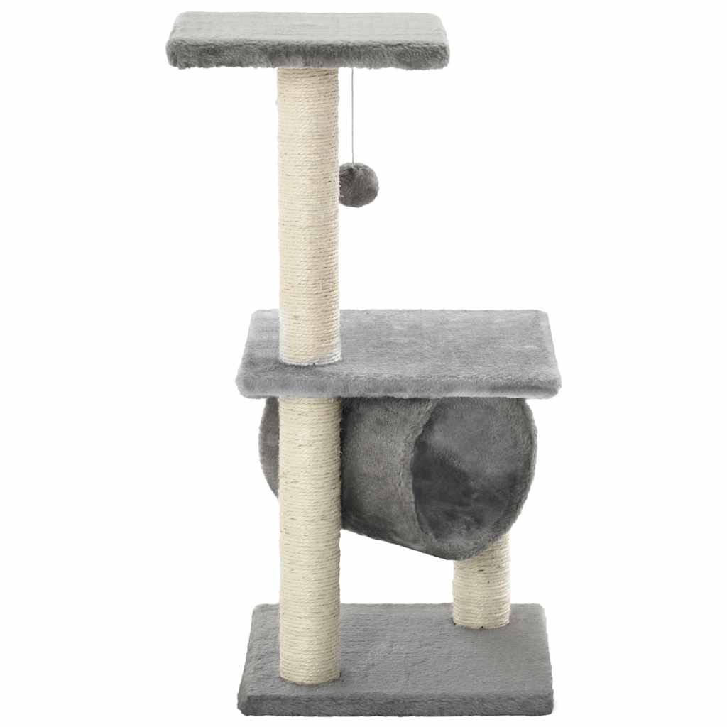 kradsetræ til katte med sisal-kradsestolper 65 cm grå