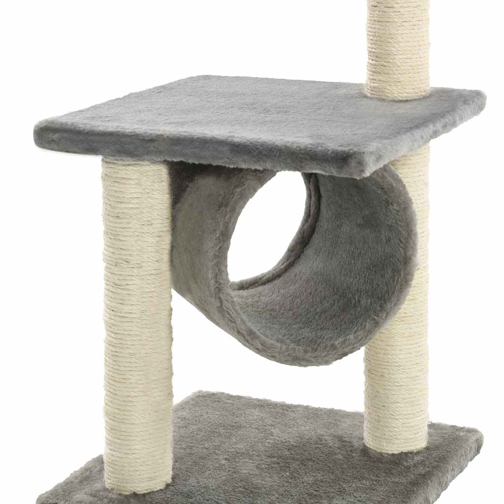 kradsetræ til katte med sisal-kradsestolper 65 cm grå