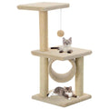 kradsetræ med sisal-kradsestolper til katte 65 cm beige
