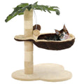 kradsetræ til katte med sisal-kradsestolper 50 cm beige og brun