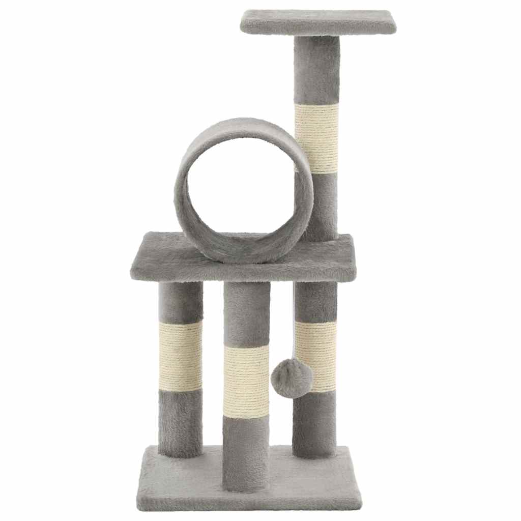 kradsetræ til katte med sisal-kradsestolper 65 cm grå