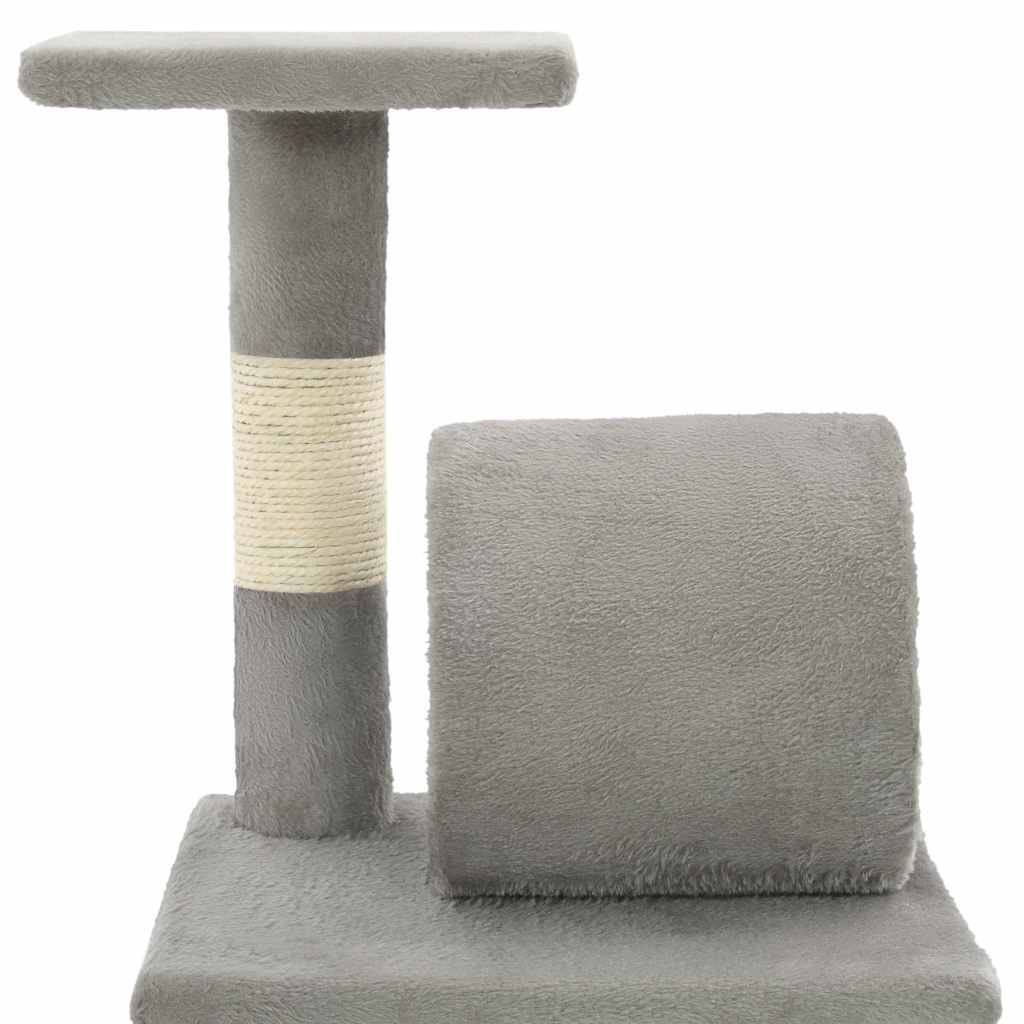 kradsetræ til katte med sisal-kradsestolper 65 cm grå