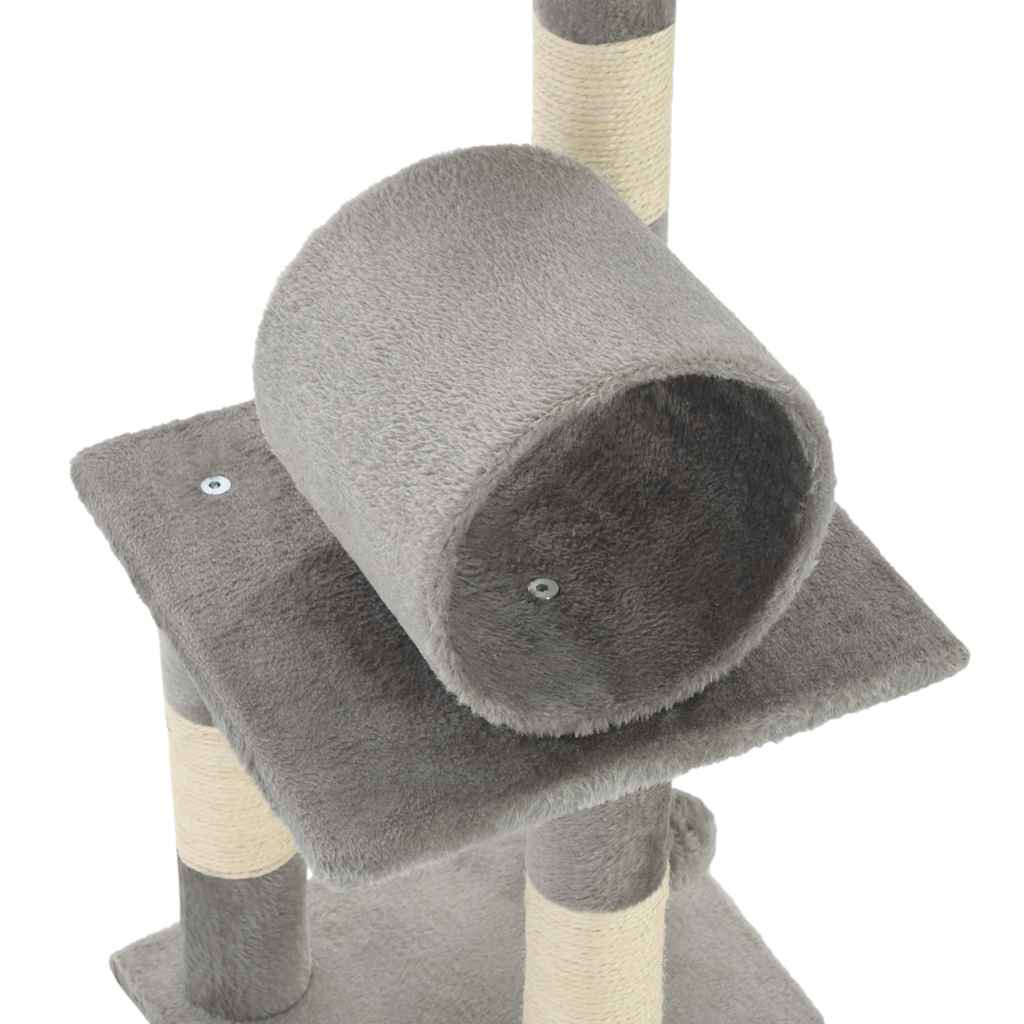 kradsetræ til katte med sisal-kradsestolper 65 cm grå