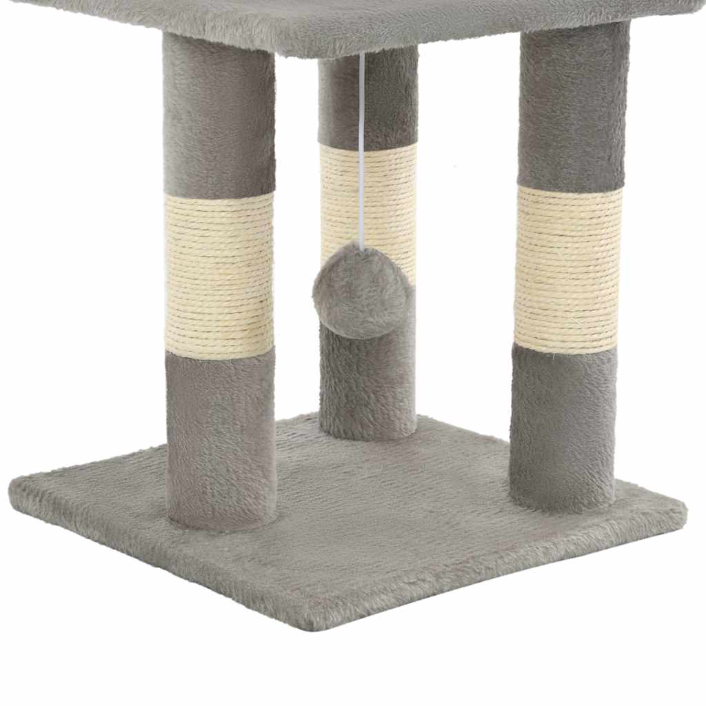 kradsetræ til katte med sisal-kradsestolper 65 cm grå