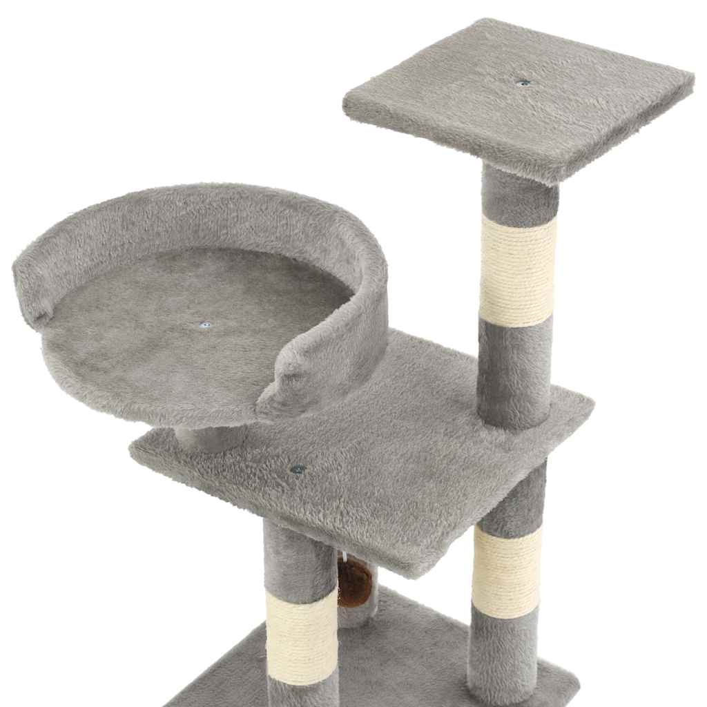 kradsetræ til katte med sisal-kradsestolper 65 cm grå