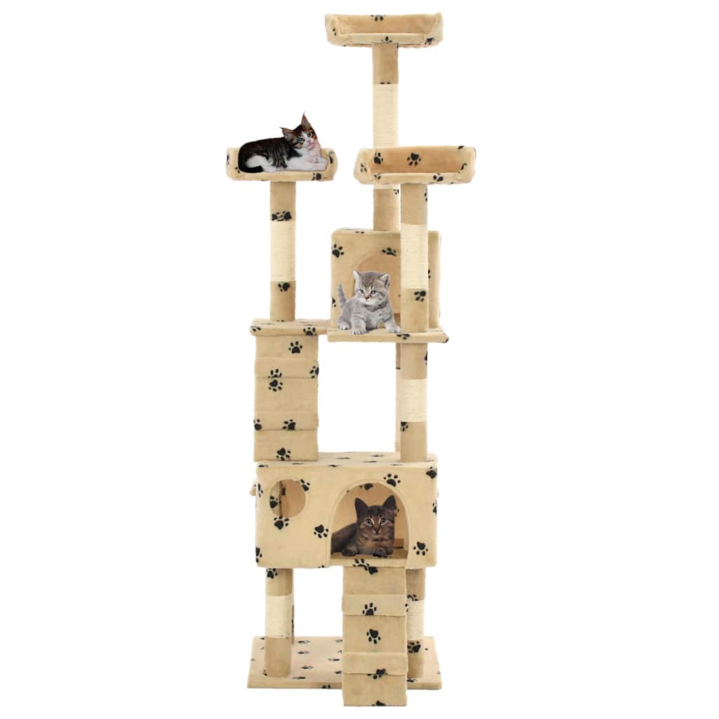 kradsetræ til katte med sisal 170 cm poteprint beige