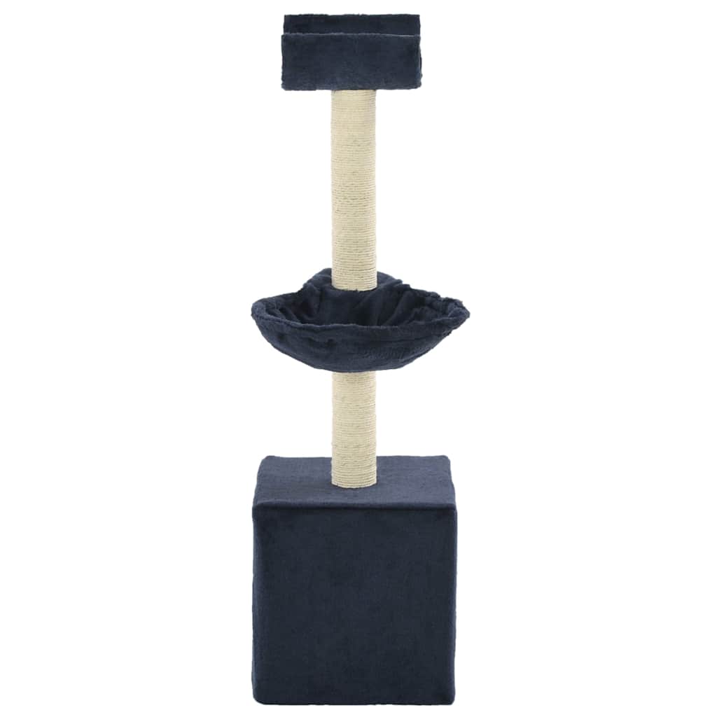 kradsetræ til katte med sisal-kradsestolper 105 cm blå