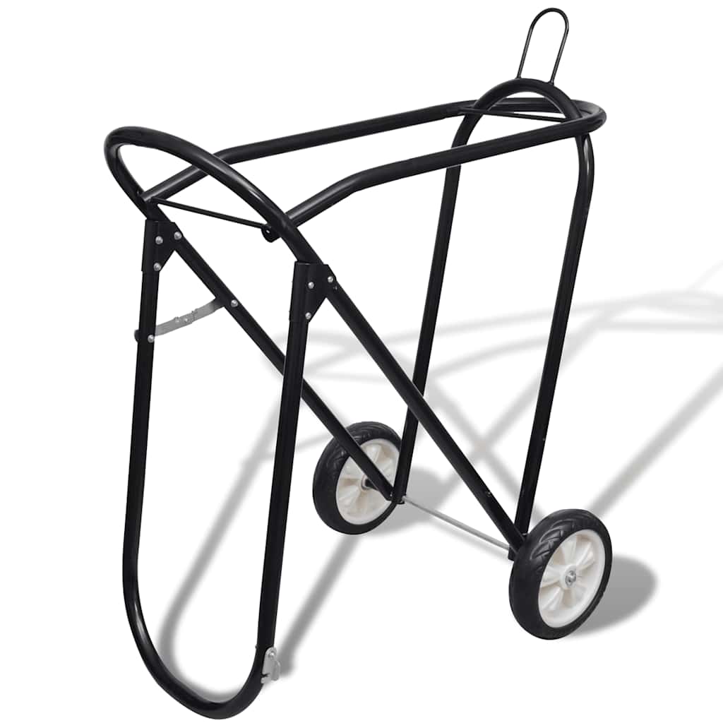 Metal Sammenfoldelig Saddle Rack med hjul