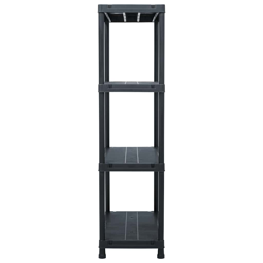 opbevaringsreoler 2 stk. 60 x 30 x 138 cm plastik sort