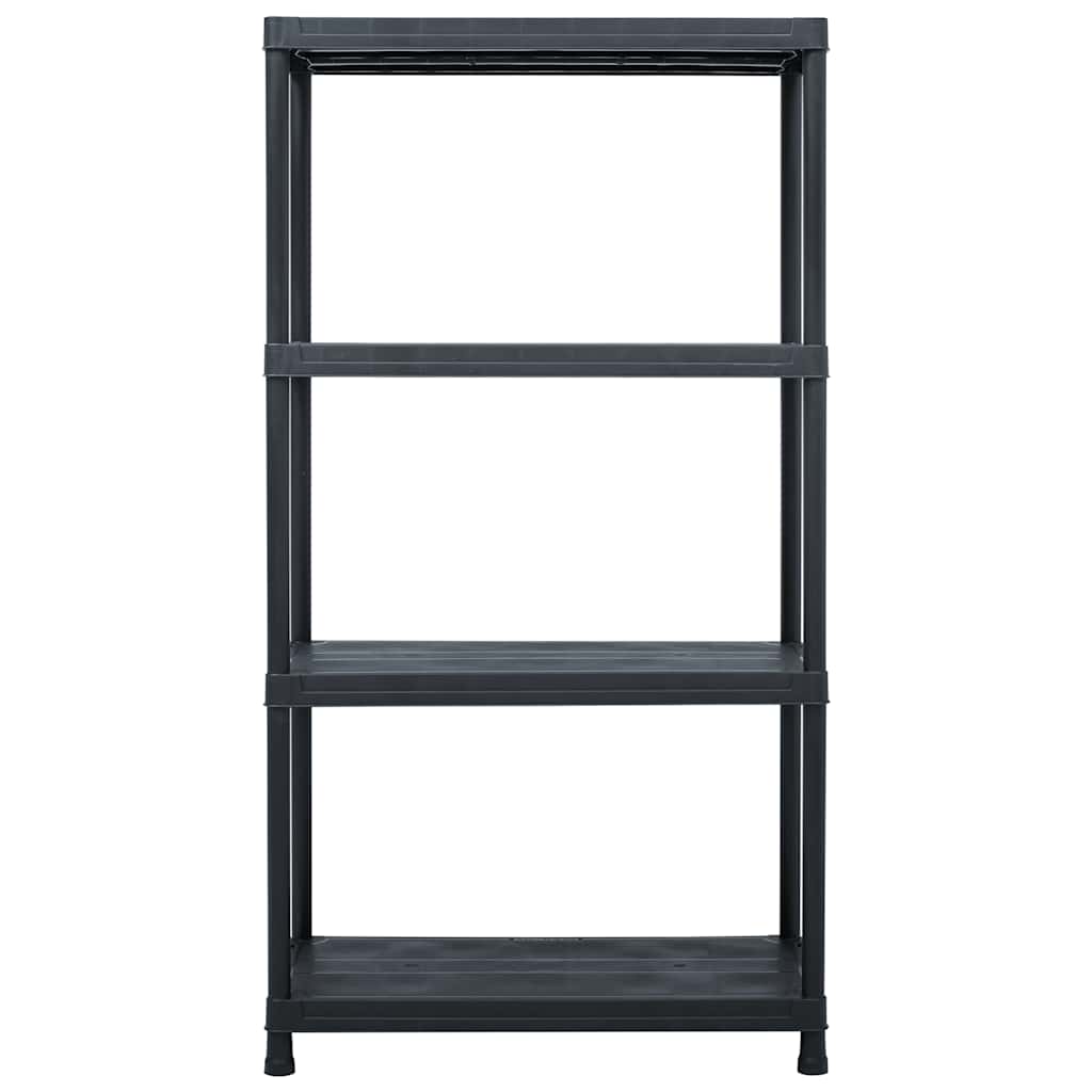 opbevaringsreoler 5 stk. 60 x 30 x 138 cm plastik sort