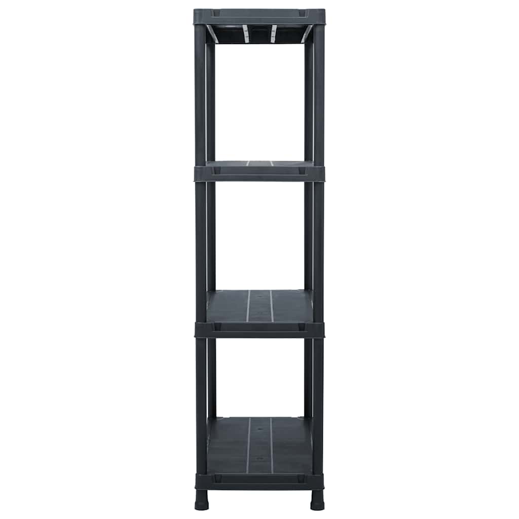 opbevaringsreoler 5 stk. 60 x 30 x 138 cm plastik sort