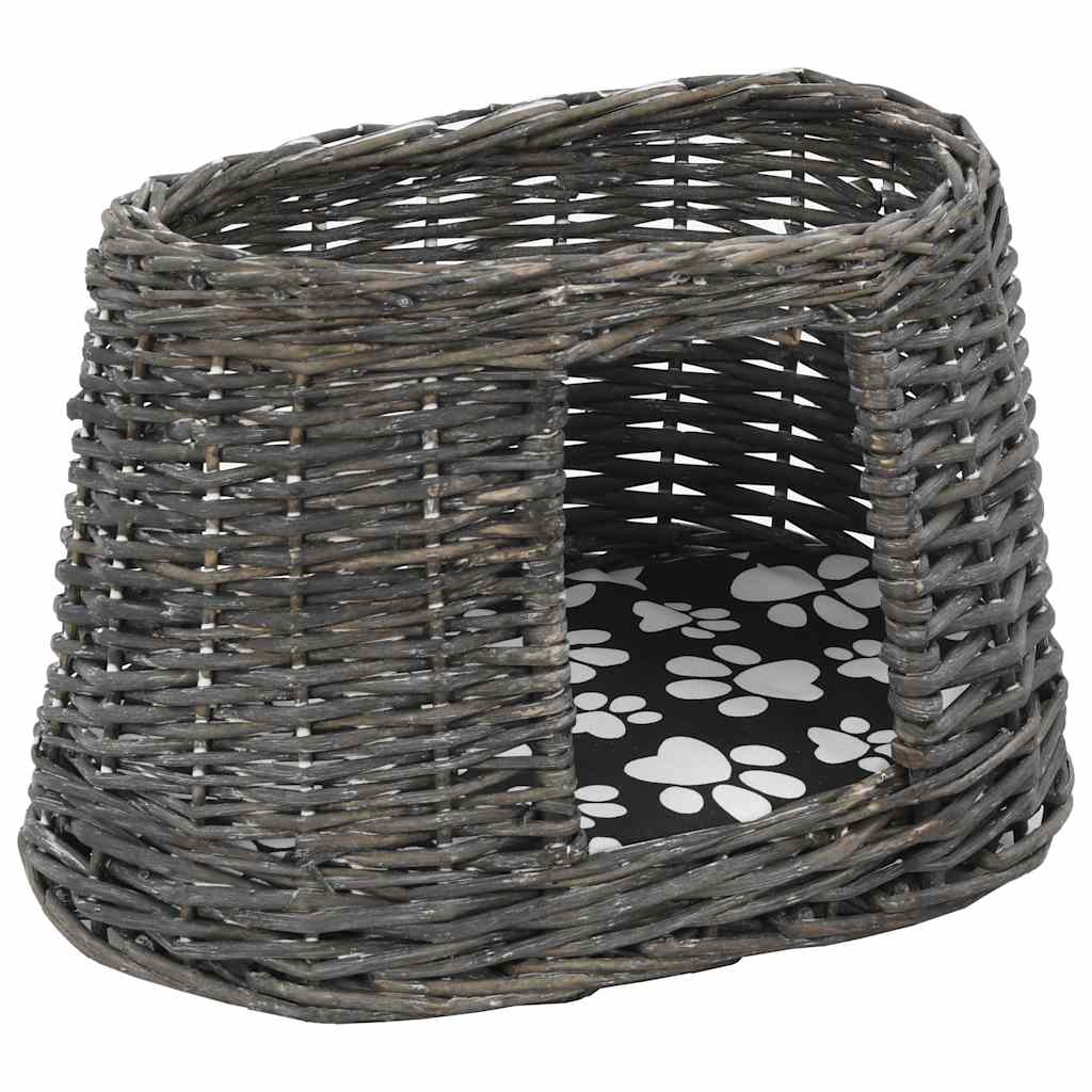 kattekurve hynder 3 stk. 47 x 34 x 60 cm naturligt piletræ grå