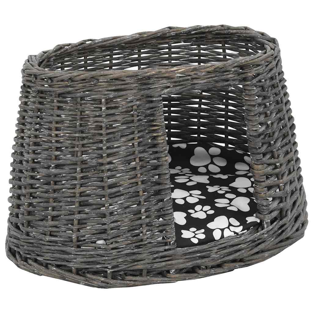 kattekurve hynder 3 stk. 47 x 34 x 60 cm naturligt piletræ grå