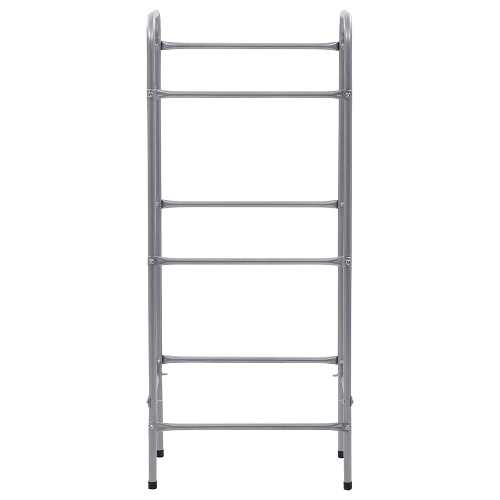 opbevaringsstativ til 3 kasser 50x33x116 cm stål sølvfarvet