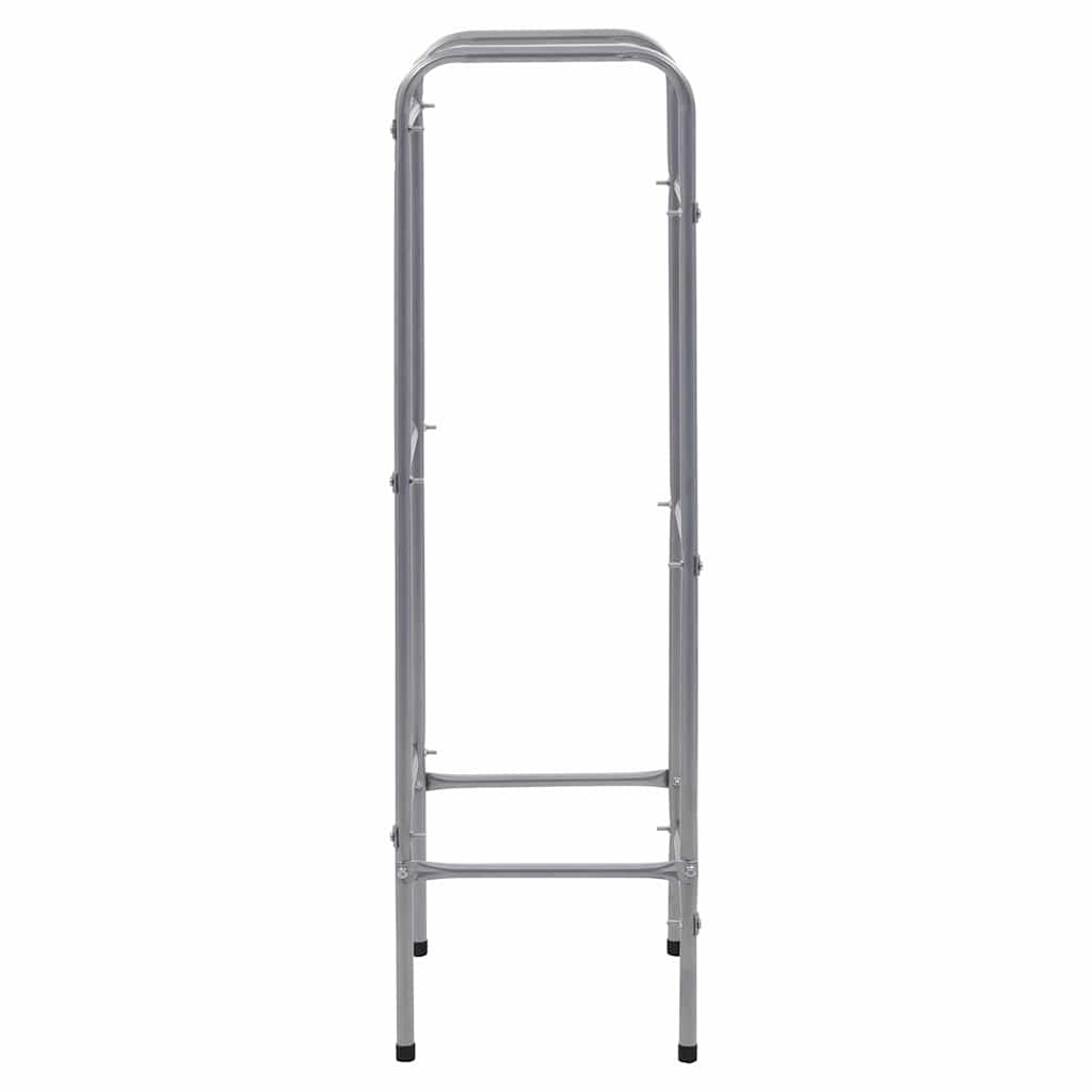 opbevaringsstativ til 3 kasser 50x33x116 cm stål sølvfarvet