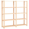 reol i 5 niveauer 170 x 38 x 170 cm massivt fyrretræ 500 kg