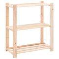 reol i 3 niveauer 80 x 38 x 90 cm massivt fyrretræ 150 kg