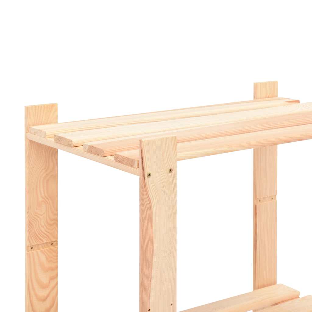 reoler 2 stk. 3 hylder 80x38x90 cm massivt fyrretræ 150 kg