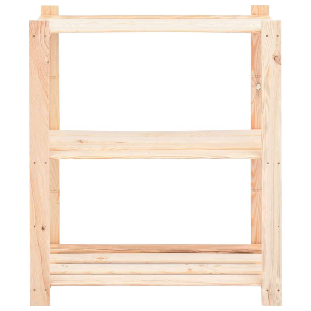 reoler 5 stk. 3-etagehylder 80 x 38 x 90 cm fyrretræ 150 kg