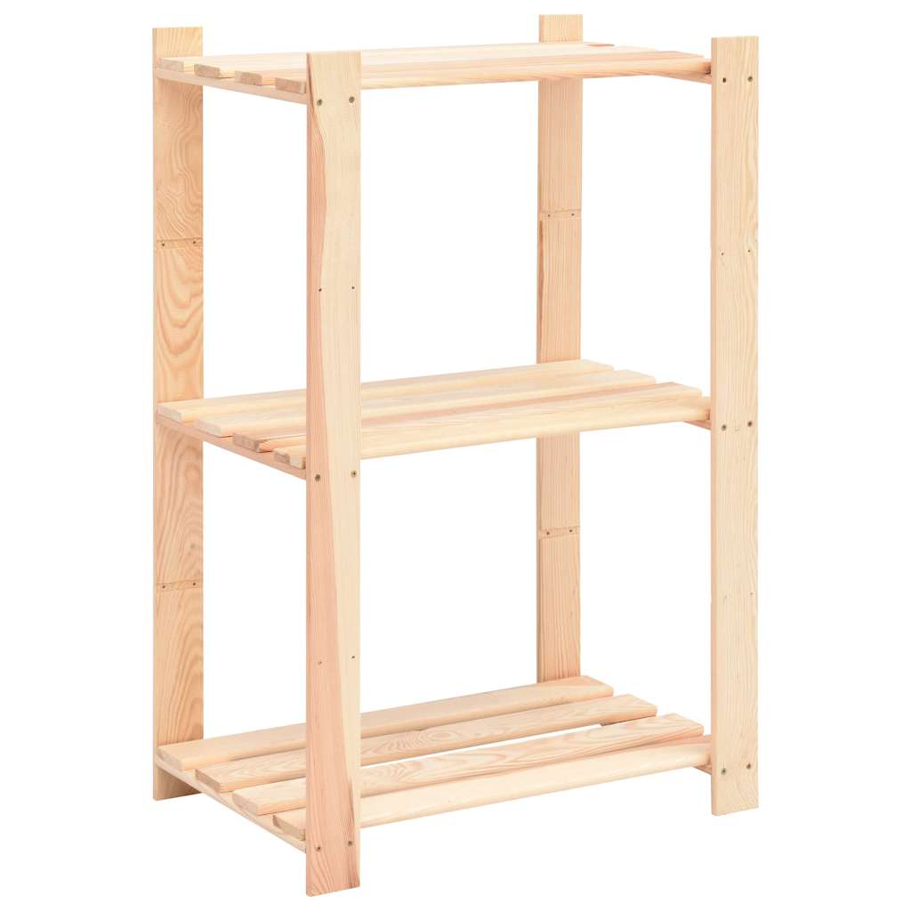 reoler 10 stk. 3 hylder 60x38x90 cm massivt fyrretræ 150 kg