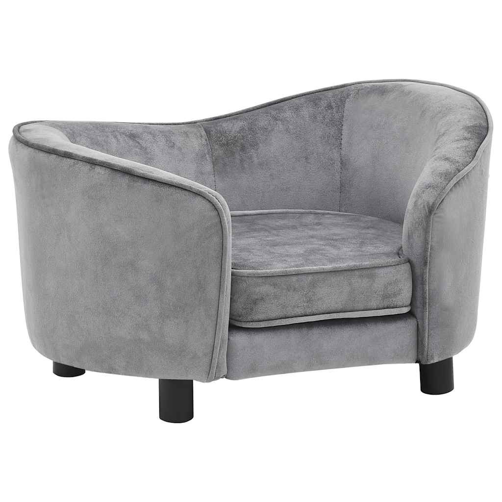 hundesofa 69x49x40 cm plys grå