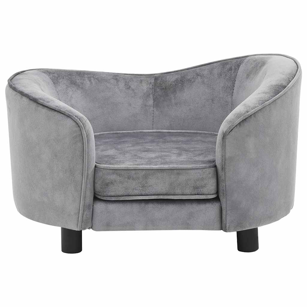 hundesofa 69x49x40 cm plys grå