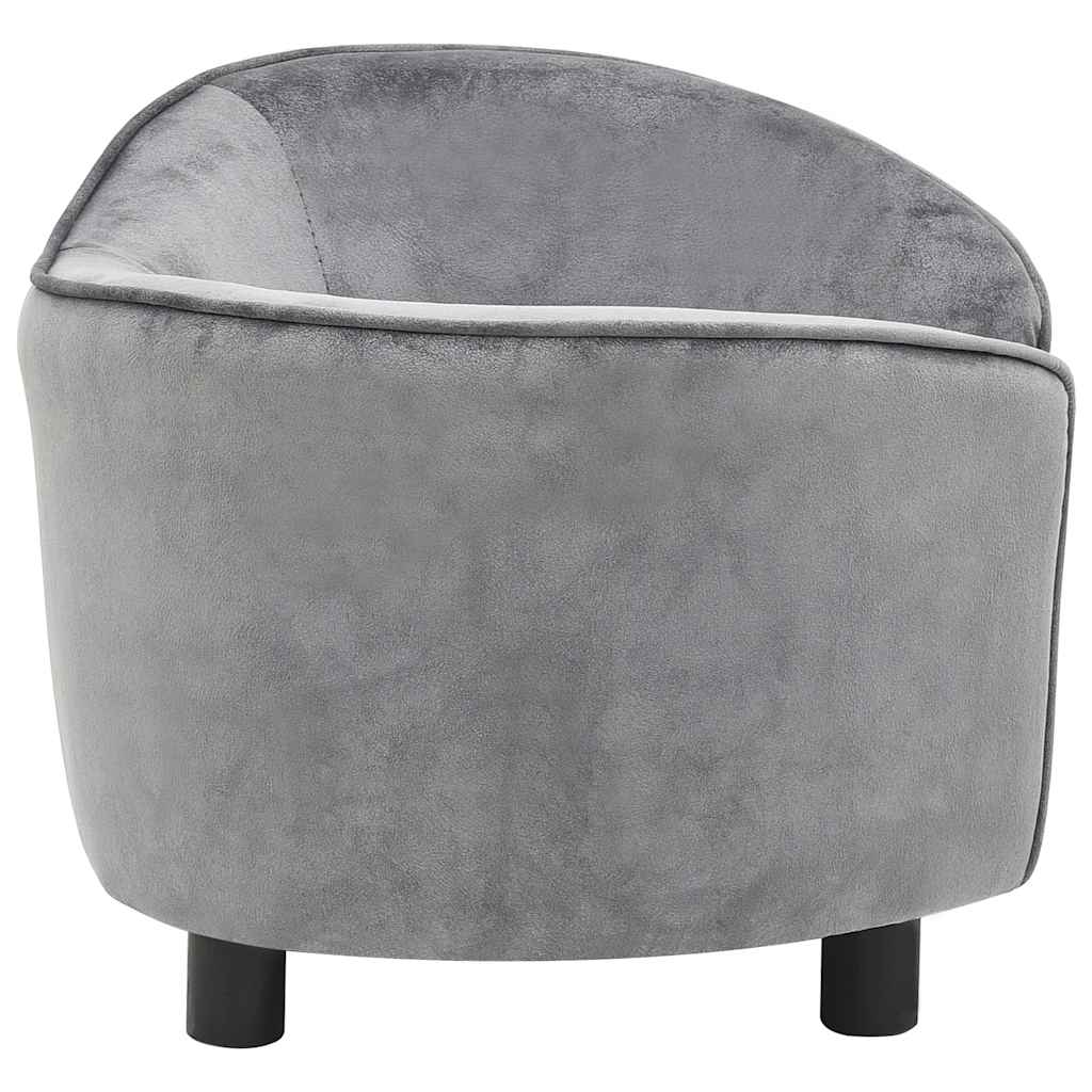 hundesofa 69x49x40 cm plys grå