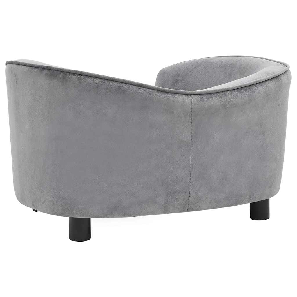 hundesofa 69x49x40 cm plys grå