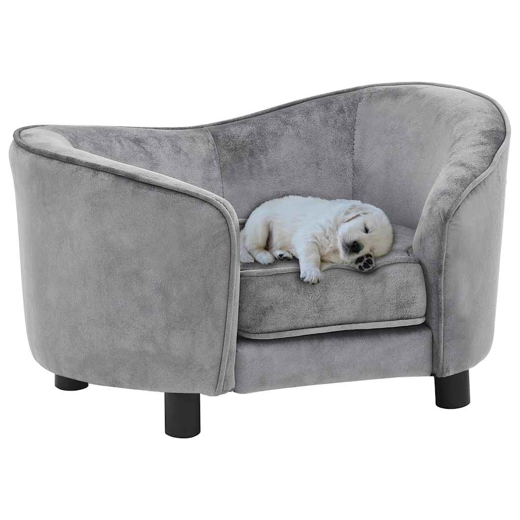 hundesofa 69x49x40 cm plys grå
