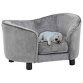 hundesofa 69x49x40 cm plys grå