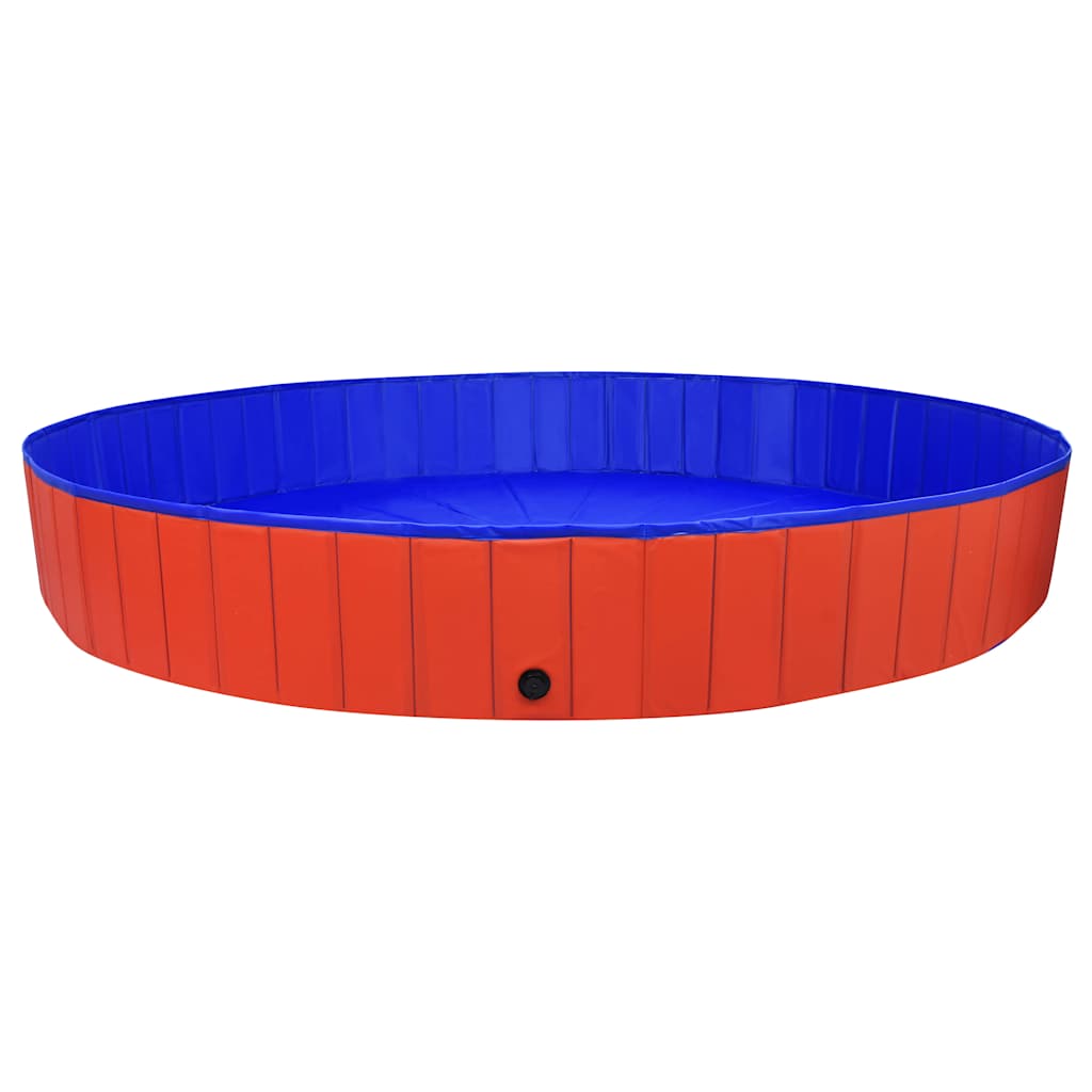 foldbart hundebassin 300x40 cm PVC rød