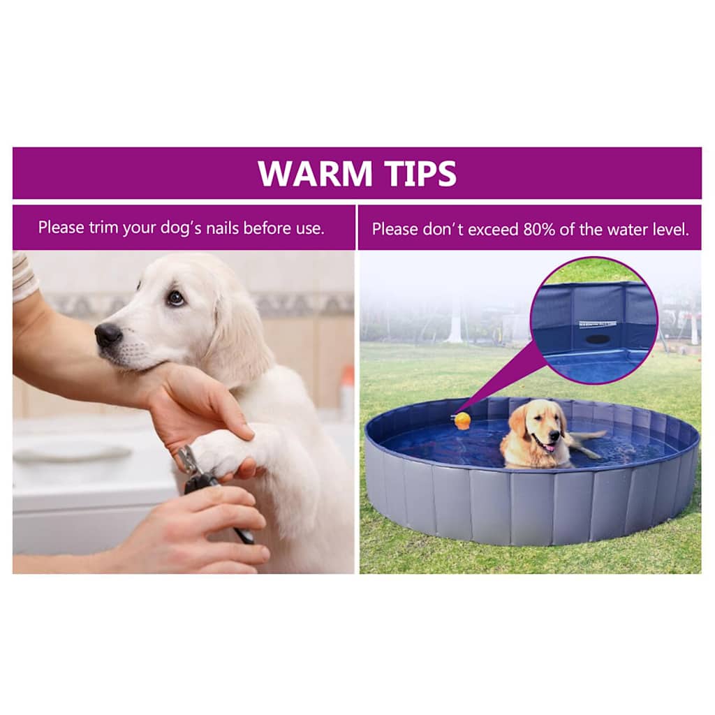 foldbart hundebassin 300x40 cm PVC rød