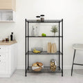 opbevaringsstativ med 4 hylder 90x35x137 cm 200 kg sort