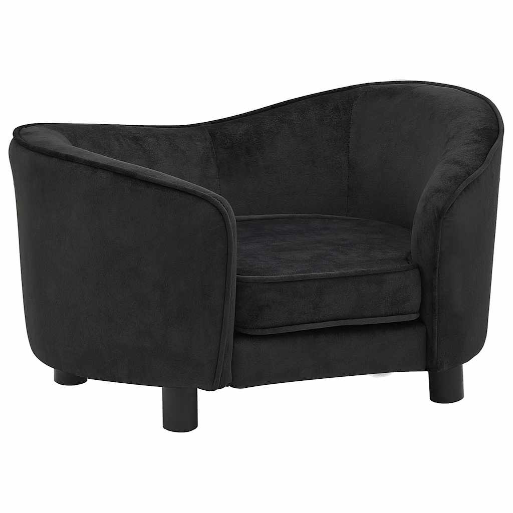 hundesofa 69x49x40 cm plys sort