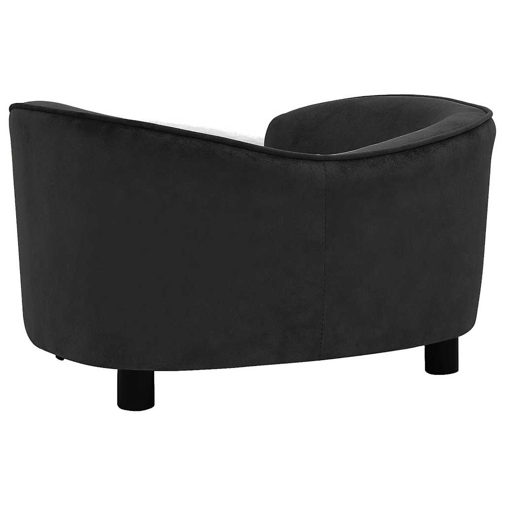 hundesofa 69x49x40 cm plys sort