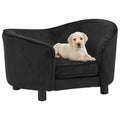hundesofa 69x49x40 cm plys sort