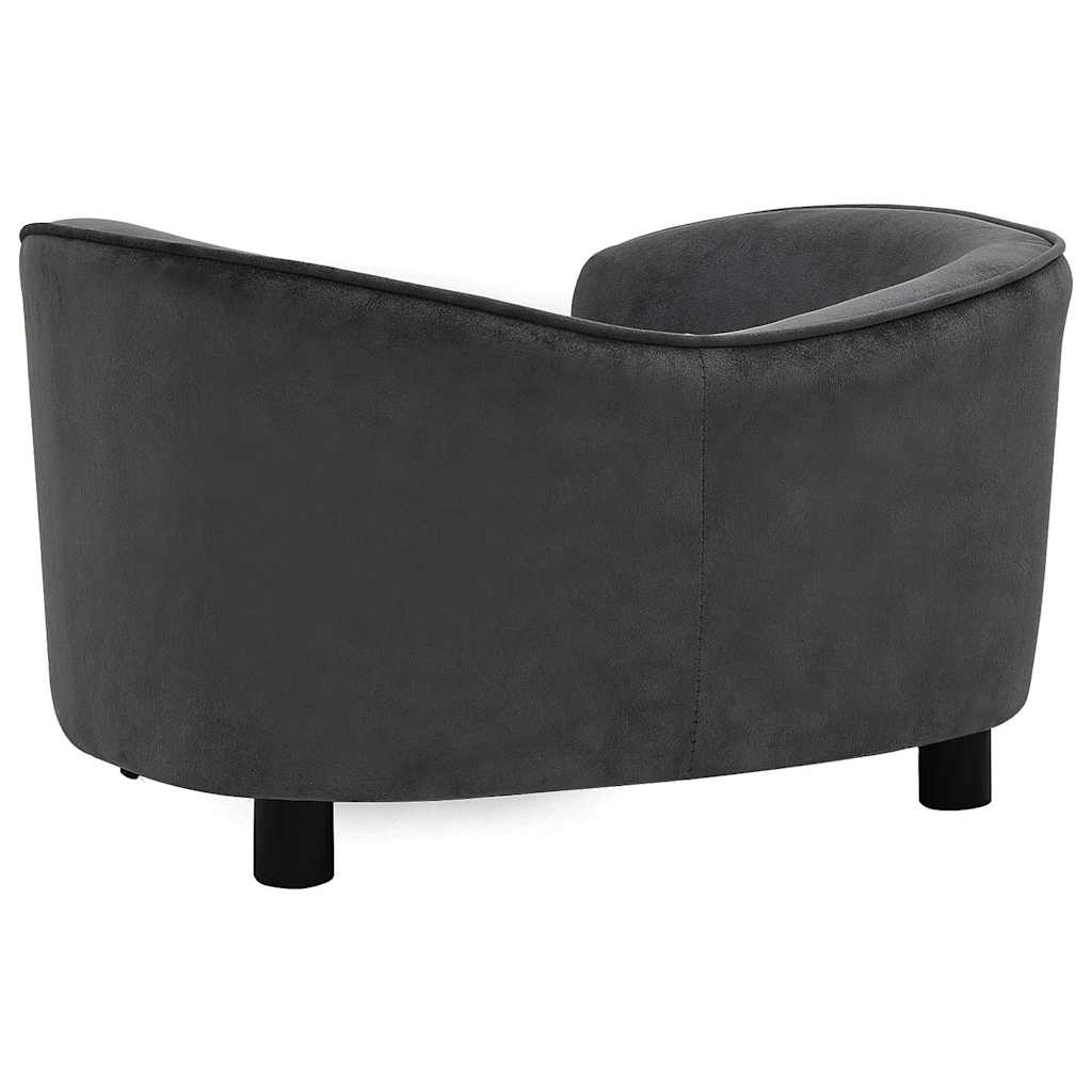 hundesofa 69x49x40 cm plys mørkegrå