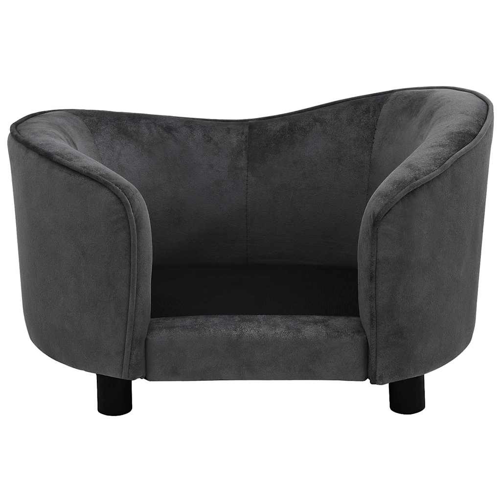 hundesofa 69x49x40 cm plys mørkegrå